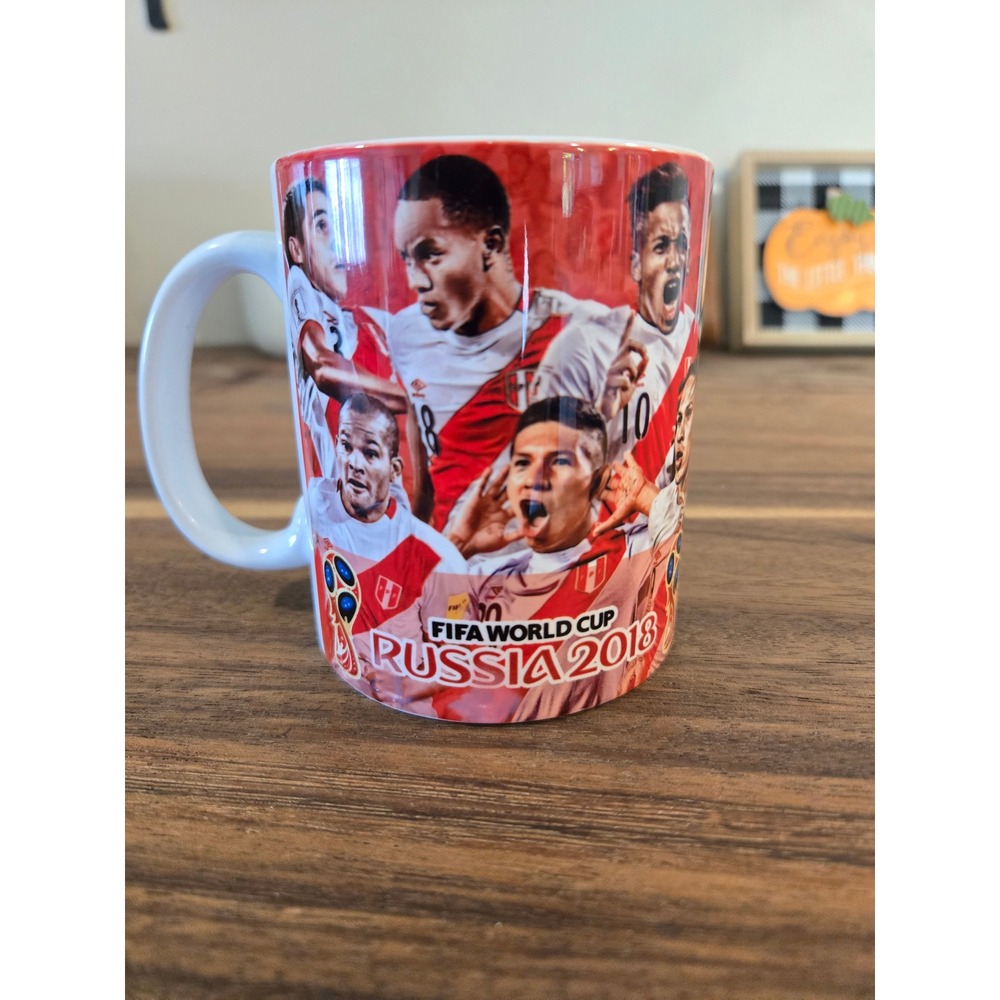 Peru National Team FIFA World Cup Russia 2018 Ceramic Coffee Mug Arriba Peru